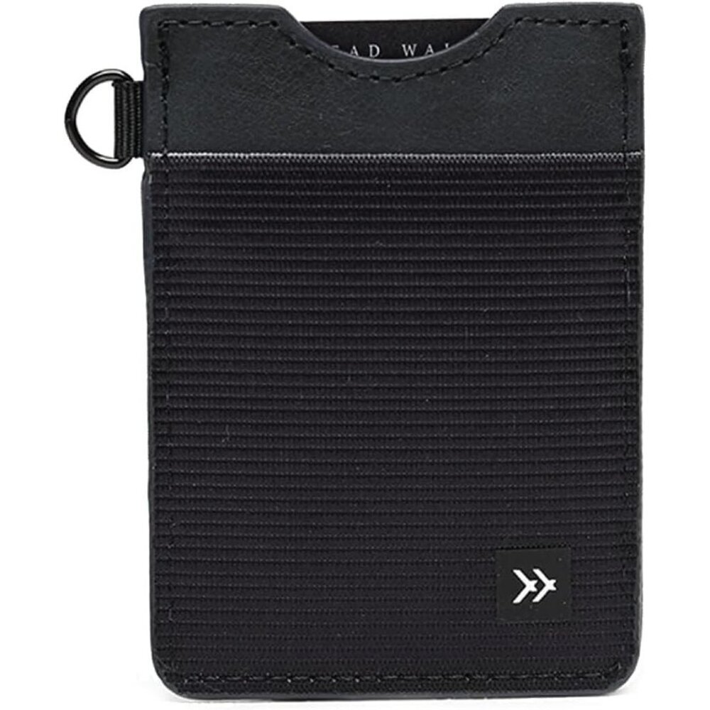🆕Women's Black Polyester Ultra Slim Minimalist Card Holder Wallet